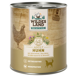 Wildes Land Classic Adult Hundefutter Huhn mit Karotte Stückchen in Sauce 30 x 800 g - 6 x 800 g – Bild 1 von 3