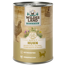 Wildes Land Classic Adult Hundefutter Huhn mit Stückchen in Sauce 6 x 400 g - 6 x 400 g – Bild 1 von 2