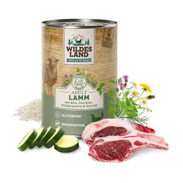 Wildes Land Classic Adult Hundefutter Lamm mit Reis 6 x 400 g Beutel - 6 x 400 g – Bild 1 von 3