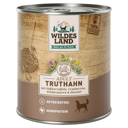 Wildes Land Classic Adult Hundefutter Truthahn mit Süßkartoffel Stückchen in Sauce 6 x 800 g - 6 x 800 g – Bild 1 von 6