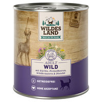 Produktbild von Wildes Land Classic Adult Hundefutter Wild mit Kürbis Stückchen in Sauce 6 x 800 g - 6 x 800 g