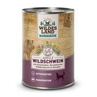 Produktbild von Wildes Land Classic Adult Hundefutter Wildschwein mit Pastinake Stückchen in Sauce 6 x 400 g - 6 x 400 g
