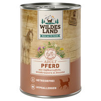 Produktbild von Wildes Land Classic Adult Pferd mit Süßkartoffel Stückchen in Sauce 6 x 400 g - 6 x 400 g