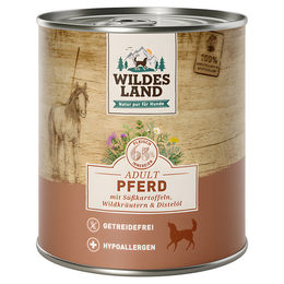 Wildes Land Classic Adult Pferd mit Süßkartoffel Stückchen in Sauce 6 x 800 g - 6 x 800 g – Bild 1 von 3