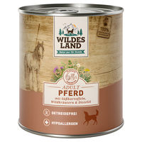 Produktbild von Wildes Land Classic Adult Pferd mit Süßkartoffel Stückchen in Sauce 6 x 800 g - 6 x 800 g