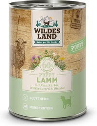 Wildes Land Classic Puppy Hundefutter Lamm mit Reis Stückchen in Sauce 6 x 400 g - 6 x 400 g – Bild 1 von 3