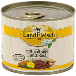 Produktbild von Wildes Land Dog Pur Geflügel Hundefutter 12x195g
