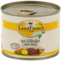 Produktbild von Wildes Land Dog Pur Geflügel Hundefutter 12x195g