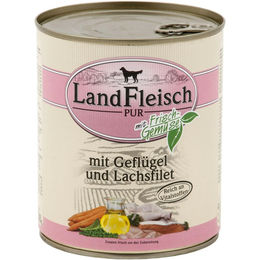 Produktbild von Wildes Land Dog Pur Hundefutter mit Ente, Huhn und Lachs 6 x 800g - 6 x 800 g