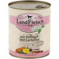 Produktbild von Wildes Land Dog Pur Hundefutter mit Ente, Huhn und Lachs 6 x 800g - 6 x 800 g