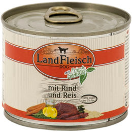 Produktbild von Wildes Land Dog Pur Hundefutter Rind 12x195g
