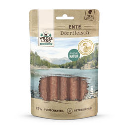 Wildes Land Dörrfleisch Ente Monoprotein Hundensnack 150 g - 7 x 150 g – Bild 1 von 2