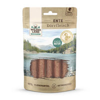 Produktbild von Wildes Land Dörrfleisch Ente Monoprotein Hundensnack 150 g - 7 x 150 g