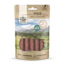 Wildes Land Dörrfleisch Pferd Hundetrockenfleisch 150 g - 7 x 150 g – Bild 1 von 2