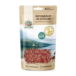 Wildes Land Fleischsnacks Entenbrust in Stücken für Katzen 70 g - 70 g – Bild 1 von 3