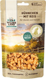 Wildes Land Fleischsnacks Hühnchen mit Reis für Hunde 70 g - 70 g – Bild 1 von 3