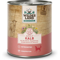 Produktbild von Wildes Land Hund Nassfutter Kalb mit Brokkoli Classic Adult 6 x 800 g - 6 x 800 g