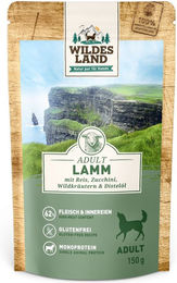 Wildes Land Hund Nassfutter Lamm mit Reis Adult 8 x 150 g Beutel - 8 x 150 g – Bild 1 von 6