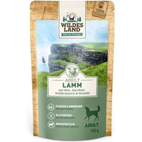 Produktbild von Wildes Land Hund Nassfutter Lamm mit Reis Adult 8 x 150 g Beutel - 8 x 150 g