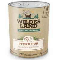 Produktbild von Wildes Land Hund Nassfutter Pferd PUR mit hohem Fleischanteil getreidefrei und hypoallergen 6 x 400 g - 6 x 400 g