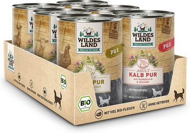 Wildes Land Hund Nassfutter Rind PUR Adult Stückchen in Sauce Getreidefrei 6 x 800 g – Bild 1 von 3