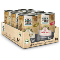 Produktbild von Wildes Land Hund Nassfutter Rind PUR Adult Stückchen in Sauce Getreidefrei 6 x 800 g