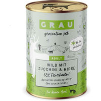 Produktbild von Wildes Land Hund Nassfutter Wild mit Zucchini und Hirse Adult Stückchen in Soße Glutenfrei und Sensitive 400 g - 6 x 400 g