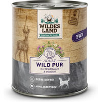 Produktbild von Wildes Land Hundefutter Adult Wild mit Distelöl Stückchen in Sauce Getreidefrei 6 x 800 g - 6 x 800 g
