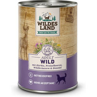 Produktbild von Wildes Land Hundefutter Classic Adult Wild mit Kürbis Stückchen in Sauce 6 x 400 g - 6 x 400 g