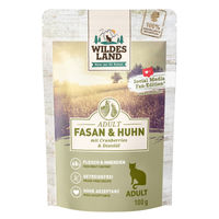 Produktbild von Wildes Land Hundefutter Fasan und Huhn mit Cranberries getreidefrei hoher Fleischanteil Adult 12x100 g