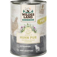 Produktbild von Wildes Land Hundefutter Huhn PUR mit Distelöl getreidefrei 6x400 g