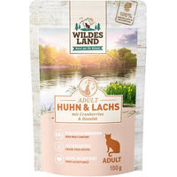 Produktbild von Wildes Land Hundefutter Huhn und Lachs mit Cranberries getreidefrei 12x100 g