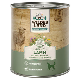 Wildes Land Hundefutter Lamm mit Reis und Zucchini Classic Adult Stückchen in Sauce 6 x 800 g - 6 x 800 g – Bild 1 von 3