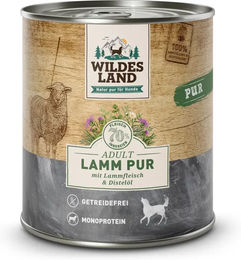 Wildes Land Hundefutter PUR Adult Lamm mit Distelöl Stückchen in Sauce 6 x 800 g - 6 x 800 g – Bild 1 von 2