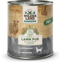 Produktbild von Wildes Land Hundefutter PUR Adult Lamm mit Distelöl Stückchen in Sauce 6 x 800 g - 6 x 800 g