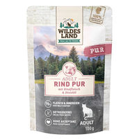 Produktbild von Wildes Land Hundefutter Rind PUR mit Distelöl 12 kg - 12 x 100 g