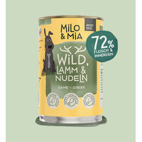 Produktbild von Wildes Land Hundefutter Wild und Lamm mit Nudeln in Sauce 400g - 6 x 400 g
