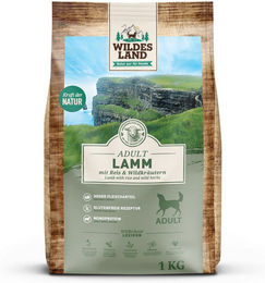 Wildes Land Hundetrockenfutter Adult Lamm mit Reis und Wildkräutern 1 kg - 4 x 1 kg – Bild 1 von 5