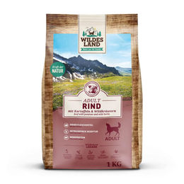 Wildes Land Hundetrockenfutter Adult Rind Getreidefrei 1 kg - 4 x 1 kg – Bild 1 von 6