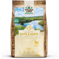 Produktbild von Wildes Land Hundetrockenfutter Ente und Huhn mit Kartoffel Classic Puppy Getreidefrei 1 kg - 4 x 1 kg