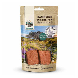 Wildes Land Kaninchen Trockenfleisch Monoprotein Hundesnack 70 g - 70 g – Bild 1 von 3