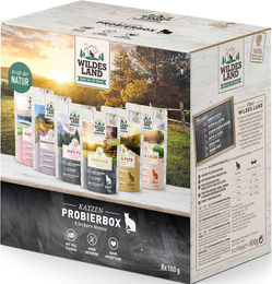 Wildes Land Katze Pouch Probierbox Classic Adult Getreidefrei 8 x 100 g - 8 x 100 g – Bild 1 von 4