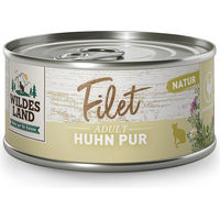 Produktbild von Wildes Land Katzen Nassfutter Huhn Pur Filets Getreidefrei 12 x 80 g - 12 x 80 g
