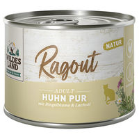 Produktbild von Wildes Land Katzen Ragout Huhn Pur mit Ringelblume und Lachsöl für adulte Katzen 6 x 180 g - 6 x 180 g