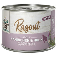 Produktbild von Wildes Land Katzen Ragout Kaninchen & Huhn getreidefrei 6 x 180 g - 6 x 180 g