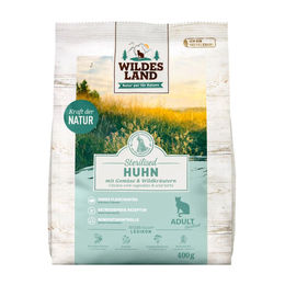 Wildes Land Katzen Trockenfutter Huhn und Truthahn Sterilised Adult Getreidefrei 400 g - 3 x 400 g – Bild 1 von 3
