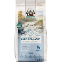 Produktbild von Wildes Land Katzenfutter Adult Forelle & Lachs Getreidefrei 1,2 kg - 4 x 1,2 kg