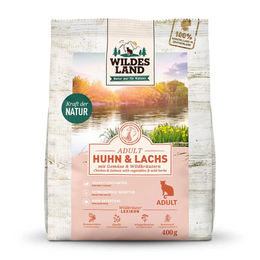 Wildes Land Katzenfutter Huhn und Lachs Classic Adult Getreidefrei 400 g - 400 g – Bild 1 von 4