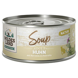 Wildes Land Katzenfutter Soup Huhn mit Karotten und Petersilie 12 x 80 g - 12 x 80 g – Bild 1 von 3
