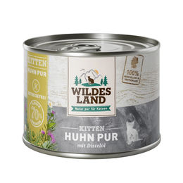 Wildes Land Kitten Huhn PUR mit Distelöl getreidefrei 6x200 g – Bild 1 von 2